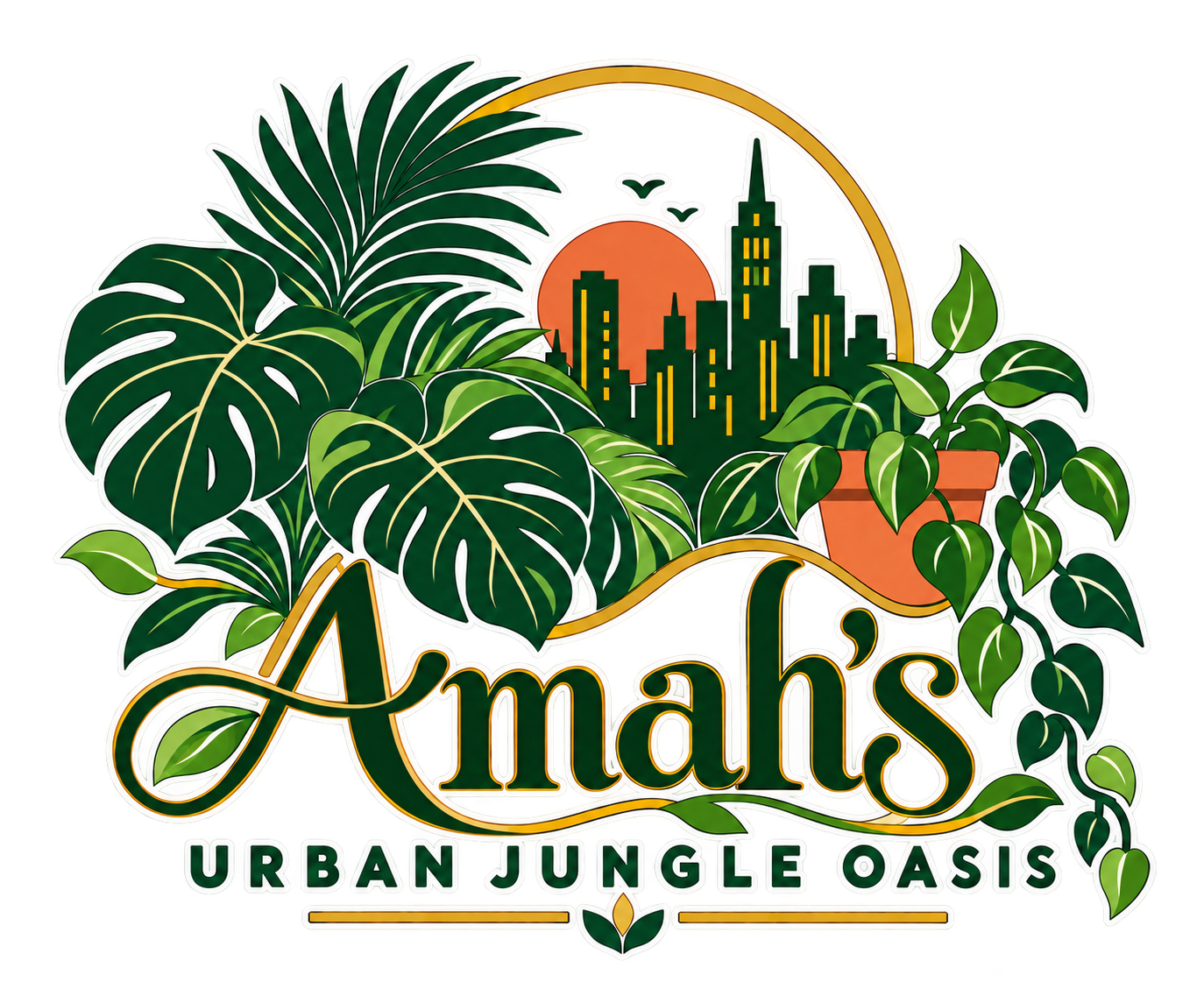 Amah’s Urban Jungle Oasis logo